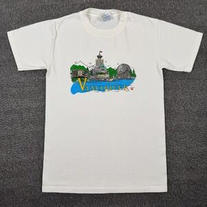 Vintage Vancouver Canada T-Shirt Mens Small White Tourist Travel International